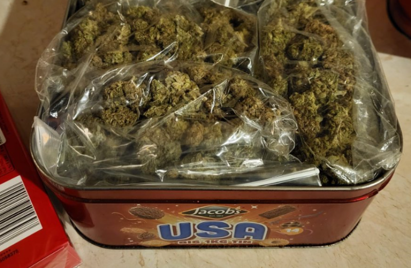 National: Gardaí arrest man after discovery of suspected cannabis haul in Cork biscuit tin