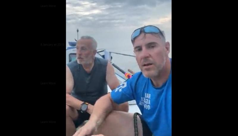 Jason Black and Neil Glover rescued after boat becomes damaged