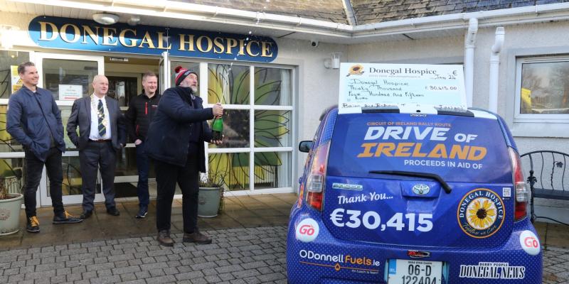 Donegal Hospice take receipt of over €30,000 from Brian McDaid and 'Betsy'