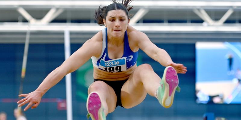 Lauren Callaghan jumps for silver to join Donegal medalists at National Indoors
