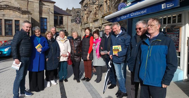 MEP Maria Walsh chats to people on the streets of Donegal 