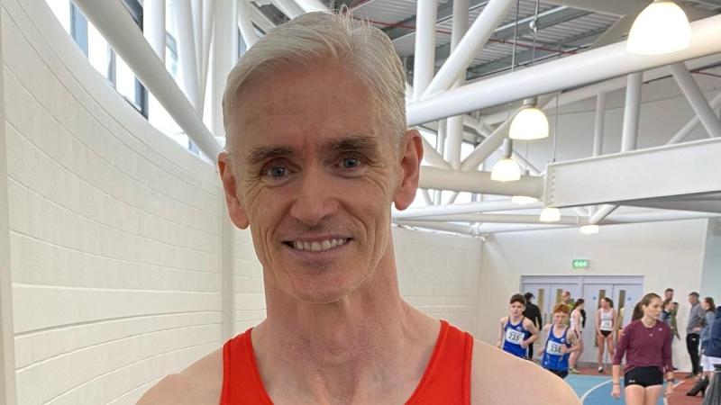 Irish record set by Rosses AC’s Aidan Gillespie at  Connaught Indoor Championships