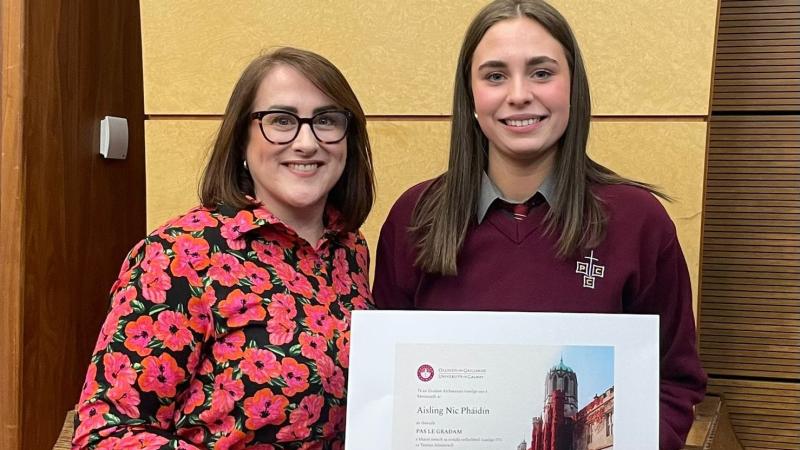 Irish Language Recognition Awards  for PCC Falcarragh's Aisling Nic Pháidín