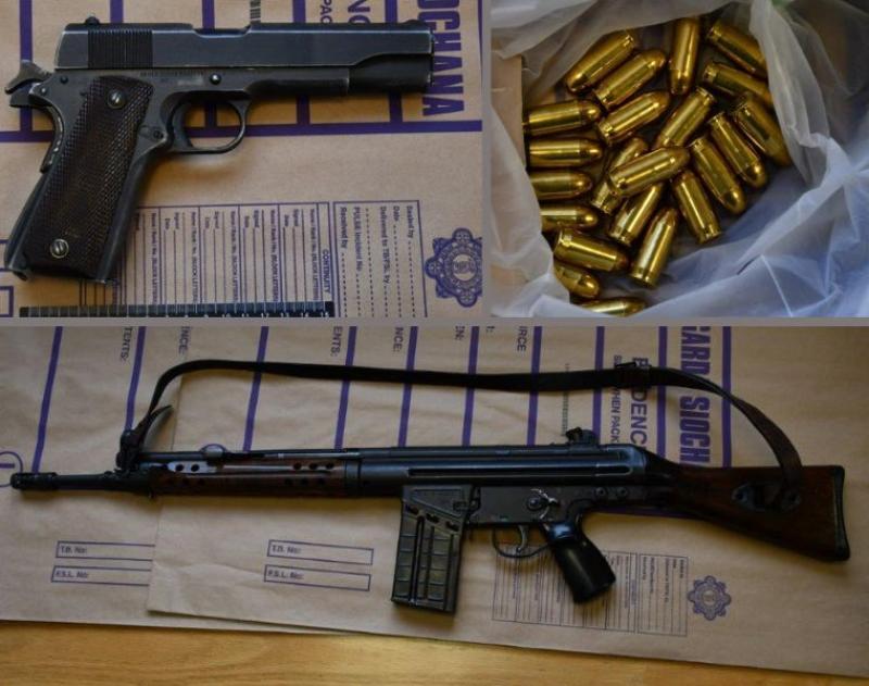Guns and ammunition seized during  garda operation targeting firearms trafficking