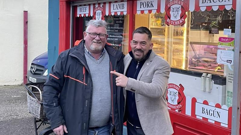 Peaky Blinders star pops into Gildea Family Butchers in Letterkenny