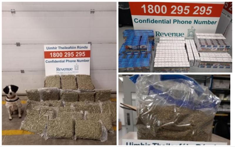 Drugs and cigarettes worth nearly €1m sniffed out by detector dogs Milo and Grace