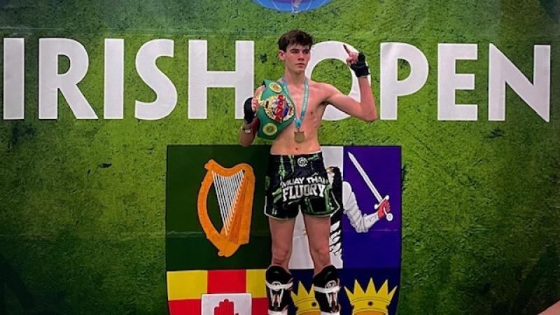 Buncrana’s Liam Grant lifts Irish kickboxing championship title  