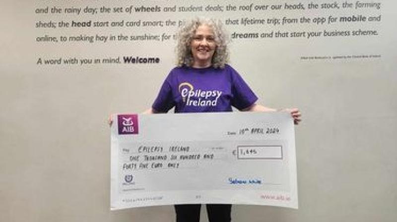 Donegal woman hosts fundraiser to thank Epilepsy Ireland 