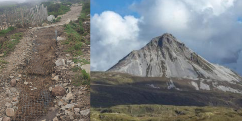 Public asked not to climb Errigal as heavy rain displaces parts of new path