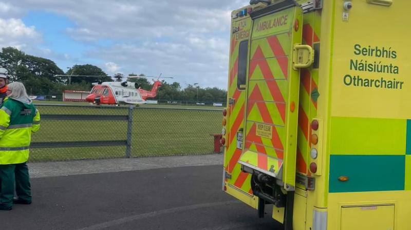 Training halted at Killybegs GAA pitch to allow R118 helicopter to land