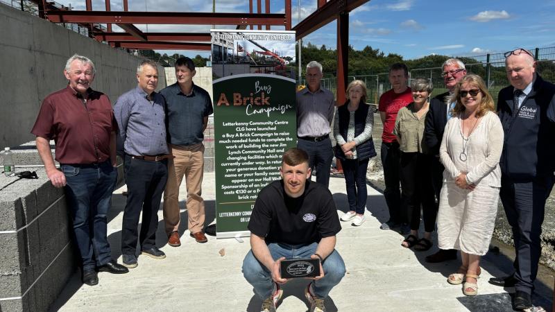 Donegal goalkeeper Shaun Patton backs Buy-A-Brick at Letterkenny Community Centre