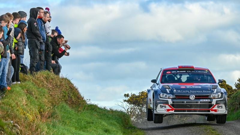 David Kelly sets the fastest time over Garrygort in Donegal International Rally 
