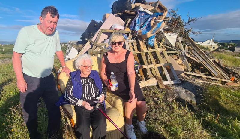 'The Queen of Cloughglass' Susie Boyle celebrates her 99th birthday with bonfire