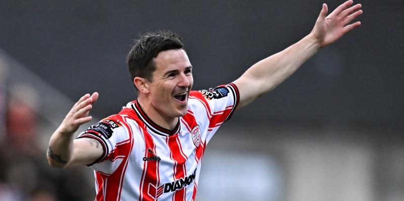 Ciaran Coll nets rare goal, but a landmark one for Derry City