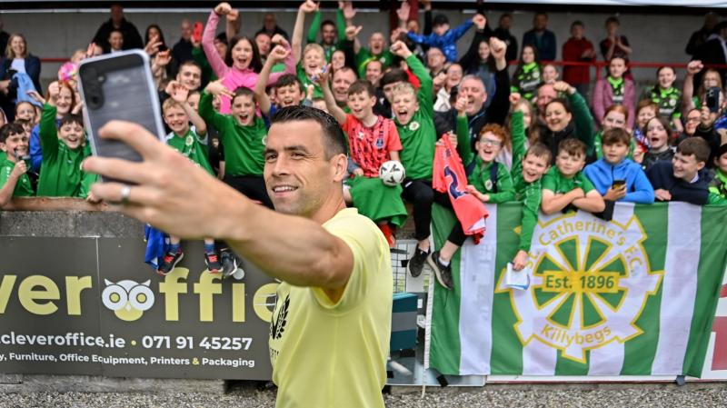 St Catherine's contingent meet their 'classy' hero Seamus Coleman on Rovers return