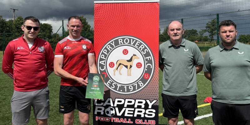 'We won't stop now': Cappry Rovers continue ambitious plans after Club Mark award