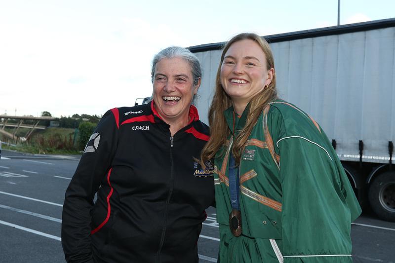 Grace Meade so happy and proud of her protégé Mona McSharry