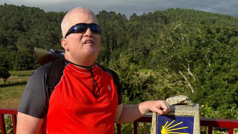 Muff man who lost sight at 14 walks Camino to thank blindness charity