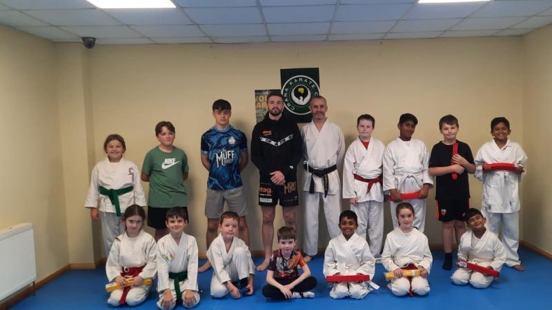 Darragh Kelly inspires Crana karate kids in MMA masterclass