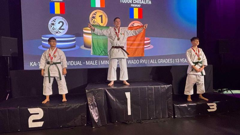 Harry McDaid strikes gold in Poland at European Karate Championship