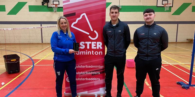 Raphoe Badminton Club's Miriam Magee takes Club Coach of the Year award