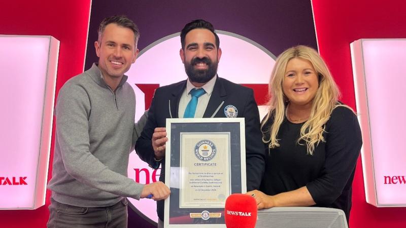 Watch: Ballyshannon's Andrea Gilligan sets Guinness World Record live on air