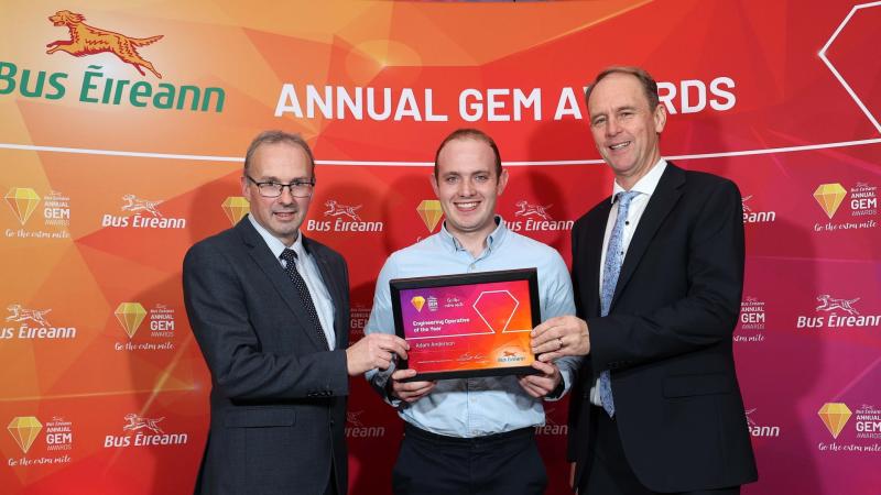 Stranorlar-based Adam Anderson wins Bus Éireann’s National GEM award