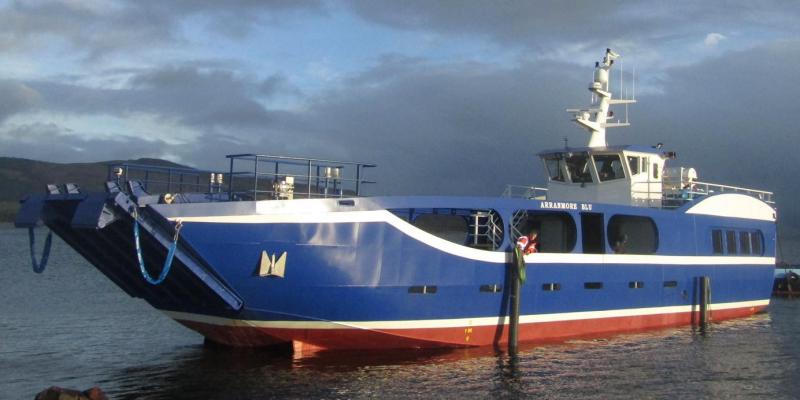 Arranmore Ferry crew take receipt of new boat, 'Arranmore Blu' 