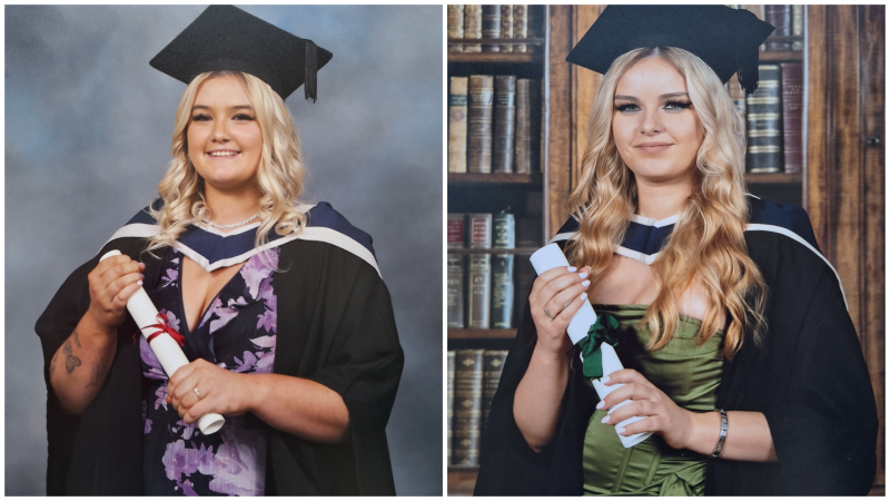 Double celebrations as Ballintra twins graduate