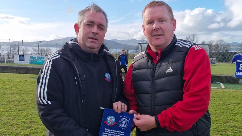 Buncana Hearts make heartfelt gesture to Carn in memory of Tiernan Doherty Kelly