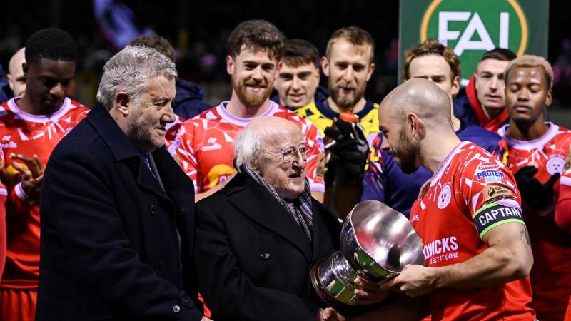 Donegal's Mark Coyle lifts President's Cup as Shelbourne cruise home