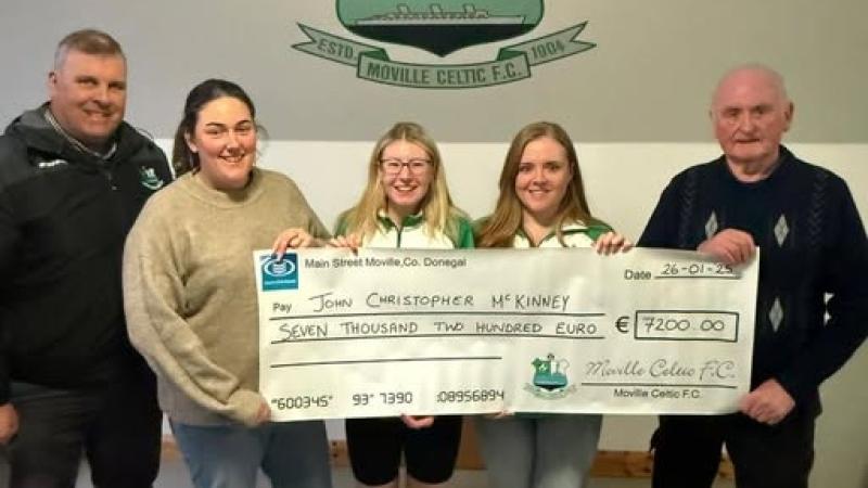 JC McKinney is a lotto winner at Moville Celtic FC for the third time