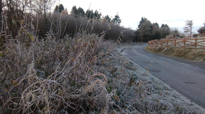 A cold start today, Sunday, in Donegal with frost or ice patches clearing this morning