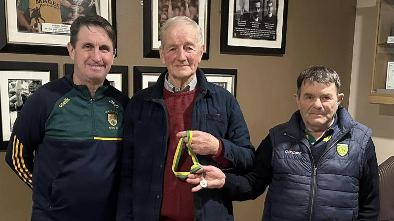 Ardara stalwart finally gets his U-16 championship medal - 70 years later! 