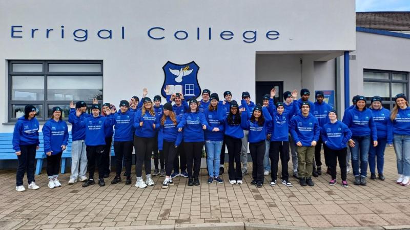 Errigal College students take part in a ‘Think Before You Flush’ themed beach clean
