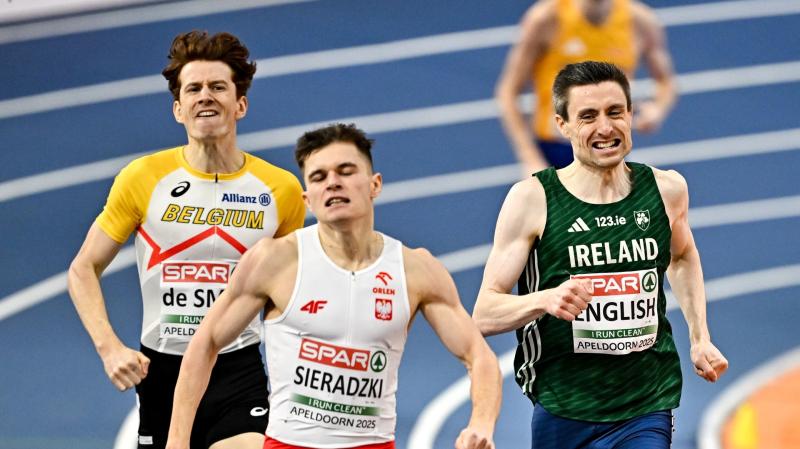 English holds his nerve to  reach 800m European Athletics Indoors semi-finals