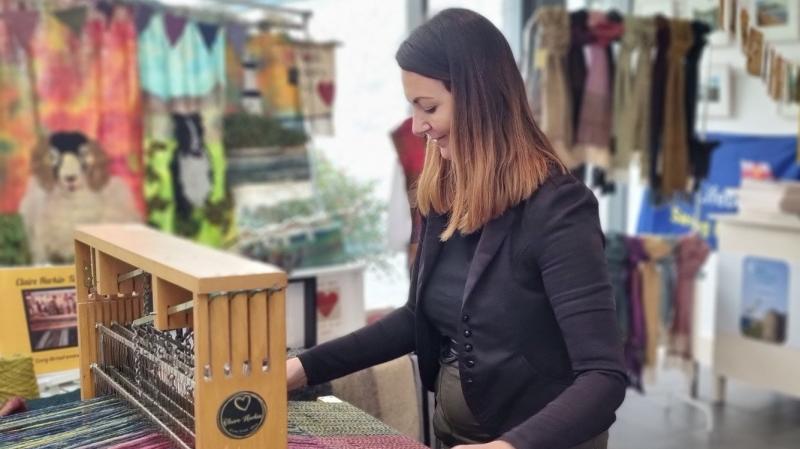 Drumfries artist Claire Harkin keeps the tradition of weaving alive