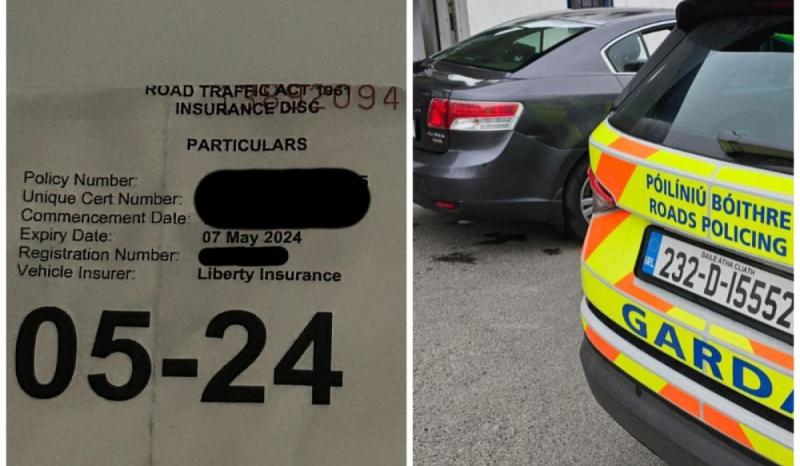 Donegal motorist has driving test terminated due to black and white insurance disc