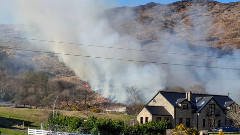 Wildfire at Barnesmore Gap