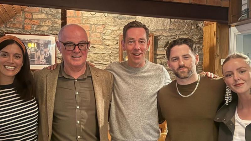 Television presenter Ryan Tubridy enjoys an evening in Letterkenny's Yellow Pepper