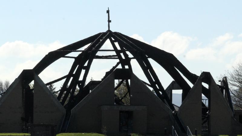 Garda drone to analyse burnt remains of Derrybeg church 