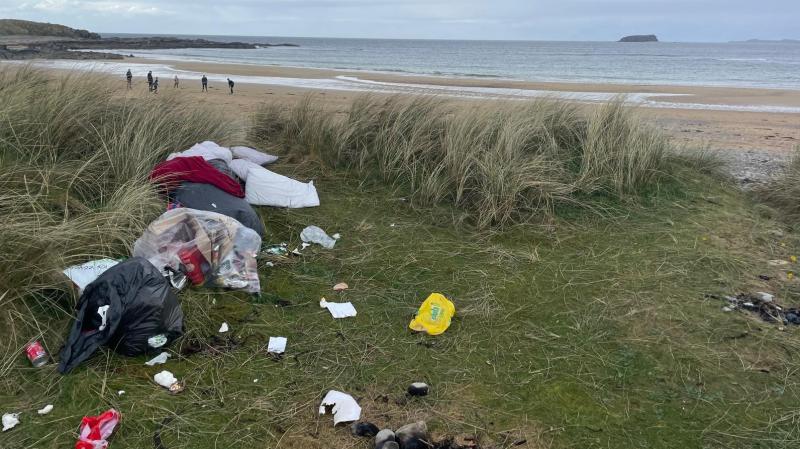 ‘Disgraceful’ - beer cans, bottles, crisp bags, food stuffs dumped at Ballyliffin