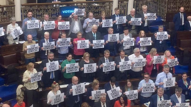 'Shameful' - Sinn Féin motion to stop sale of Israeli war bonds is defeated in Dáil