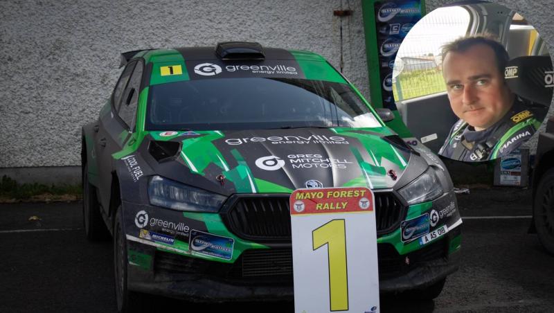 Paddy McCrudden celebrates birthday weekend with Mayo Forest Rally win