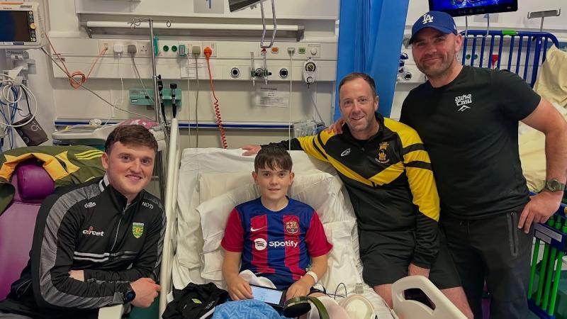 St Eunan’s U13 player receives surprise hospital visit from Donegal GAA star