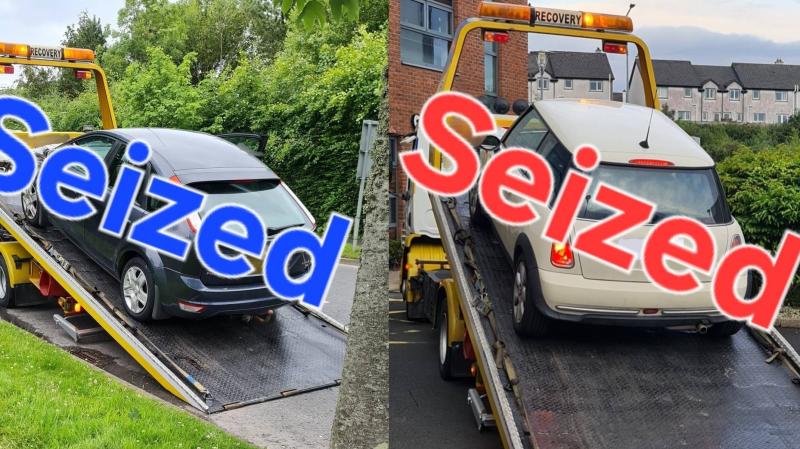 Gardai seize two cars following weekend operation