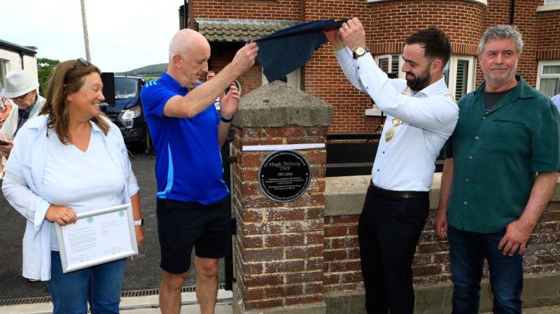Plaque of former Celtic player Hugh 'Dick' Doherty unveiled in Buncrana