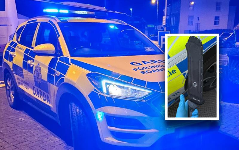 Man 'acting suspiciously' caught red-handed with massive machete during late-night patrol