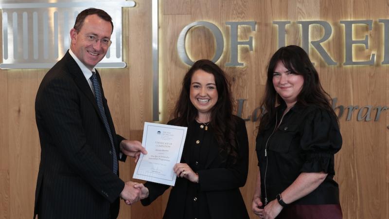 Lifford law student completes successful Bar of Ireland programme