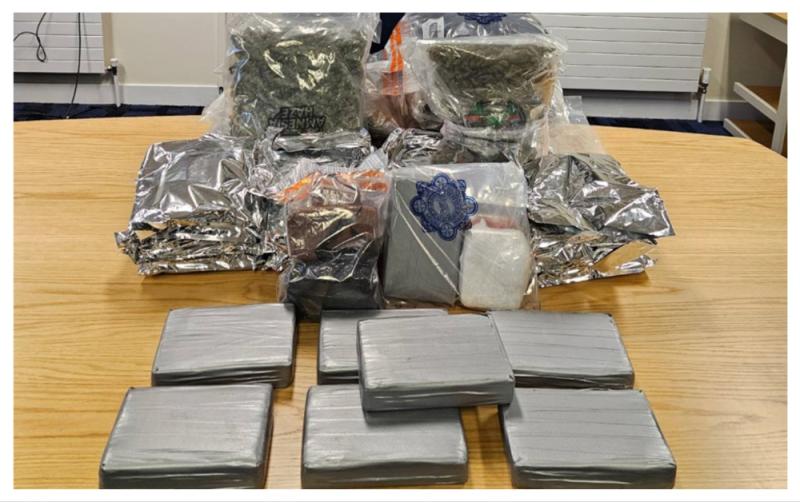 Over €2.2 million worth of drugs seized by gardaí after vehicle stopped in Laois